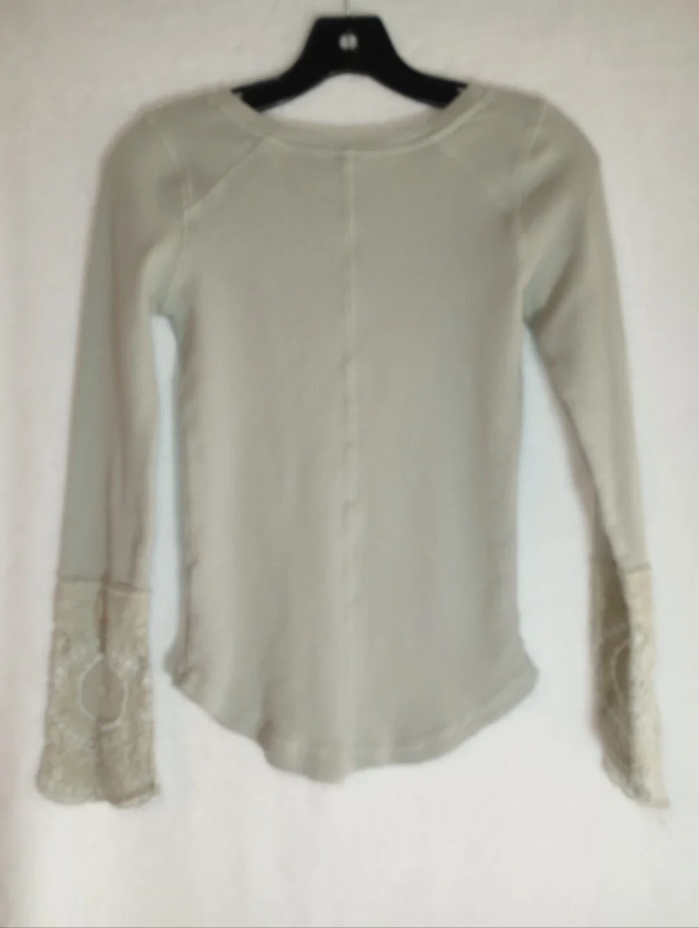 Free People Bella Swan Masquerade Embroidered Cuff Thermal Top Y2K  Grunge Boho
